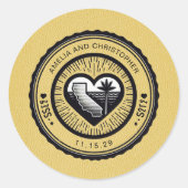 イエローカリフォルニアパスポート ラウンドシール (正面)