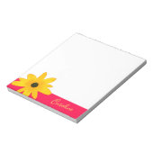 イエローカントリーサンフラワーフラワーカスタム文字 ノートパッド (回転)
