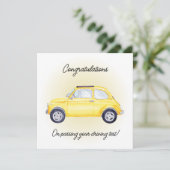 イエローカーおめでとうカード カード (スタンド正面)