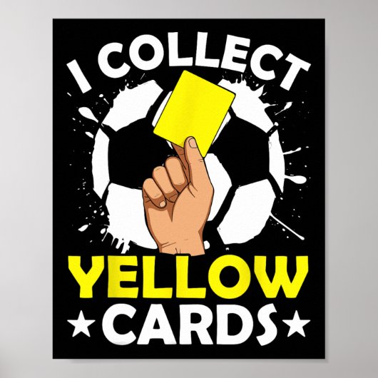 イエローカードを集める サッカー ポスター (正面)