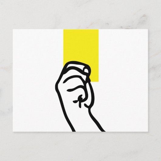 イエローカードサッカー ポストカード (正面)