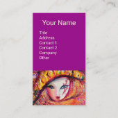 イエローカーニバルマスクモノグラムウルトラバイオレットパープル 名刺 (正面)