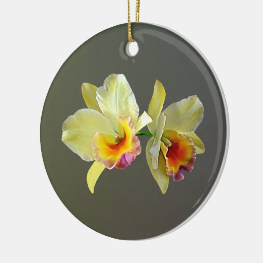 イエローカ淡い色のットレーヤオーキンスセラミックオーナメント セラミックオーナメント (左)