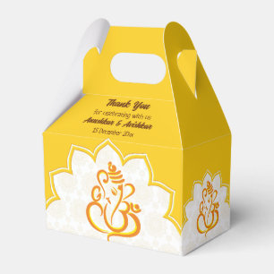 イエローガネーシャとマンダラ背景好意ボックス フェイバーボックス
