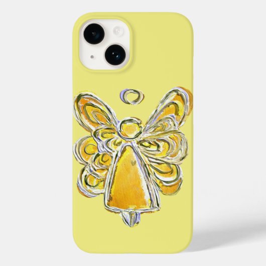 イエローガーディアンエンジェルアートカスタムiPhoneケース Case-Mate iPhoneケース (裏面)