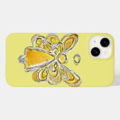イエローガーディアンエンジェルアートカスタムiPhoneケース Case-Mate iPhoneケース (裏面 (横))