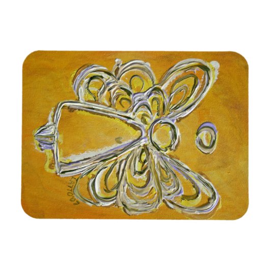 イエローガーディアンカスタムエンジェルマグネットアー絵を描ツ マグネット (横)