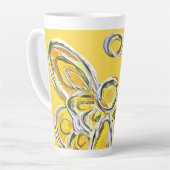 イエローガーディアンジェルカスタムラテコーヒーカップマグカップ カフェラテマグ (左アングル)