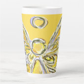 イエローガーディアンジェルカスタムラテコーヒーカップマグカップ カフェラテマグ (正面)