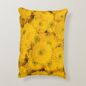 イエローガーデンアスター完璧な色の夏の花 アクセントクッション (裏面(縦))