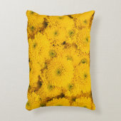 イエローガーデンアスター完璧な色の夏の花 アクセントクッション (正面(垂直))