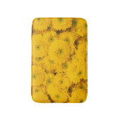イエローガーデンアスター完璧な色の夏の花 バスマット (正面縦)