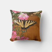 イエローガーデンバタフライ クッション (正面)