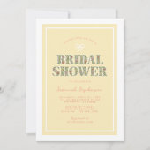 イエローガーデンパーティーブライダルシャワー招待 招待状 (正面)