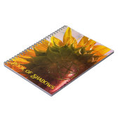 イエローガーデンヒマワリ影の本 ノートブック (左側)