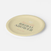 イエローガーデンフローラブライダルシャワー ペーパープレート (アングル)