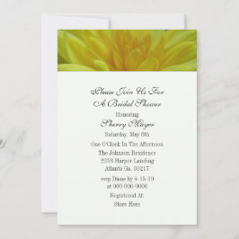 イエローガーデンムシャワー招待状 招待状