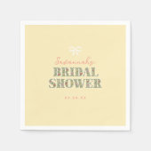 イエローガーデン フローラル ブライダルシャワー スタンダードカクテルナプキン (正面)