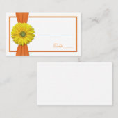 イエローガーベラデイジーオレン結婚ジーズ座席表 プレイスカード (正面/裏面)