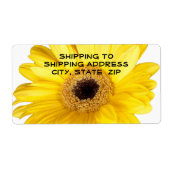 イエローガーベラデイジークローズアップ写真 ラベル (正面)