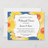 イエローガーベラデイジーリハーサルディナー 招待状 (正面)