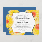 イエローガーベラデイジーリハーサルディナー 招待状 (正面/裏面)