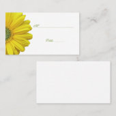 イエローガーベラデイジー特別な機会座席表 プレイスカード (正面/裏面)