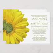 イエローガーベラデイジー結婚式招待状 招待状 (正面/裏面)