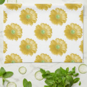 イエローガーベラデイジー キッチンタオル (折り畳み)