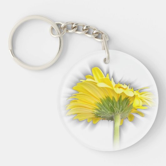 イエローガーベラデイジー キーホルダー (正面)