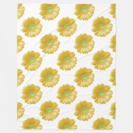 イエローガーベラデイジー フリースブランケット