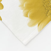 イエローガーベラデイジー フリースブランケット (角)