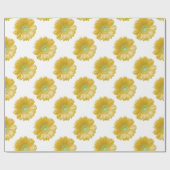 イエローガーベラデイジー ラッピングペーパー (フラット)