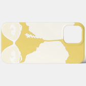 イエローガールビッグアフロホワイトサングラス Case-Mate iPhoneケース (裏面 (横))