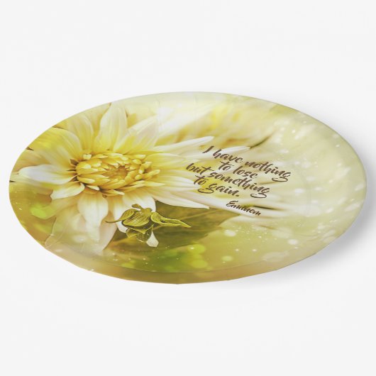 イエローキクパーティー紙プレートことわざ ペーパープレート (アングル)