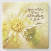 イエローキクラマーブルストーンコースター引用文 ストーンコースター (正面)