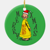 イエローキッズクリスマス飾り セラミックオーナメント (裏面)