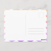 イエローキッズフォトガール誕生日ありがとう ポストカード (裏面)