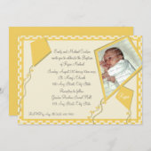 イエローキテス写真/バプテスマ 招待状 (正面/裏面)
