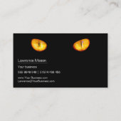 イエローキャッツアイズブラックビジネスカード 名刺 (裏面)