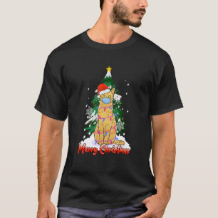 イエローキャッツ用ハッピーメリークリスマス顔マスク Tシャツ