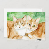 イエローキャットシスターオリジナルアートハガキ ポストカード (正面/裏面)