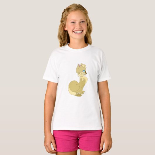 イエローキャット付きTシャツ Tシャツ (正面フル)