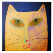 イエローキャット抽象芸術デジ絵画タル タイル (正面)