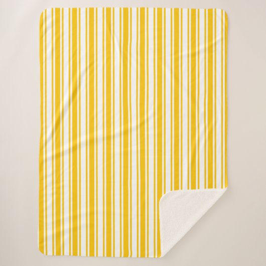 イエローキャンディストライプー シェルパブランケット (正面)