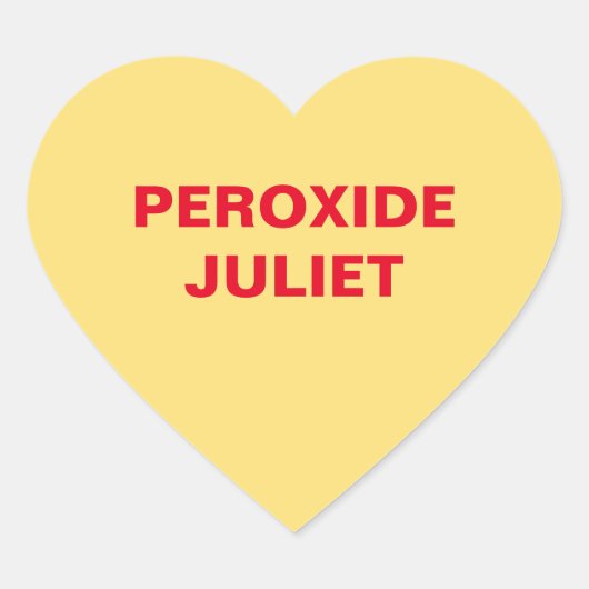 イエローキャンディハート ハートシール (正面)