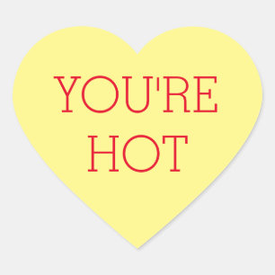 イエローキャンディ会話ハートステッカーのカスタムテキスト ハートシール