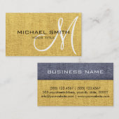 イエローキャンバスルックモノグラム 名刺 (正面/裏面)