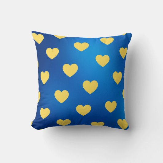 イエローキュートスウィートコージーロマンモダンティックシックハート クッション (正面)