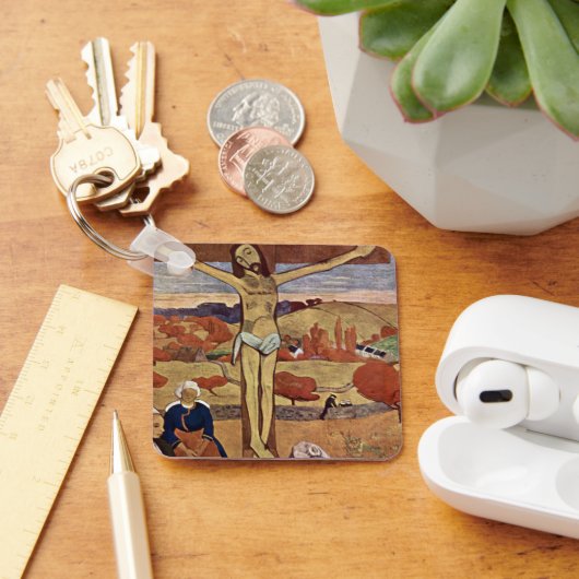 イエローキリストバイポールゴーギンヴィンテージファインアート キーホルダー (デスク)